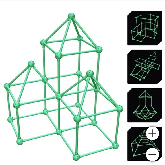 Glow Forts Connect & Create Glow in The Dark, 75 Piece Set - Picture 3 of 4